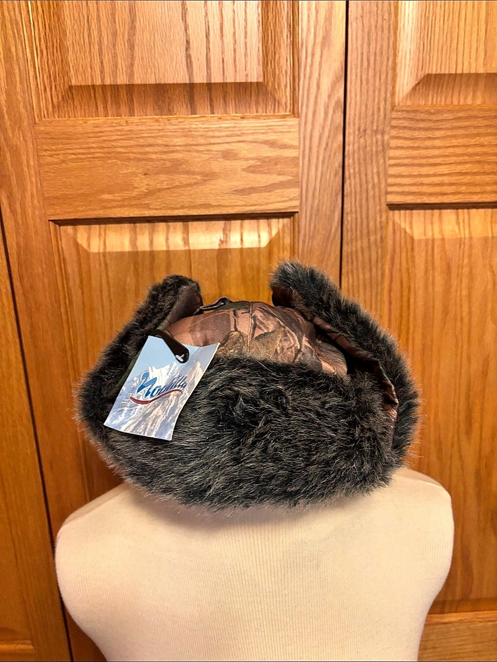 Faux Fur Camo Hat NWT